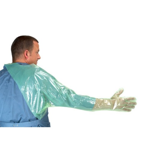 260724 02 KRUTEX Examination gloves with shoulder protector